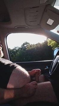 Jerking off in the Car