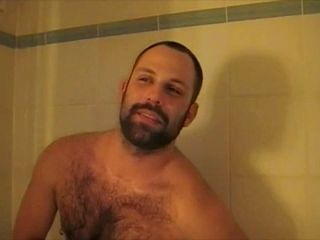 Gaybareback: Fucked by a bear in the toilet