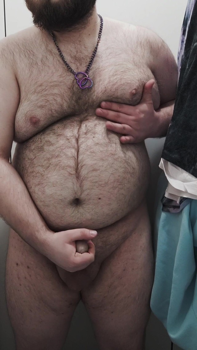 Fat Bear Jerks off on Toilet and Licks up His Cum (BearPup Akuma)