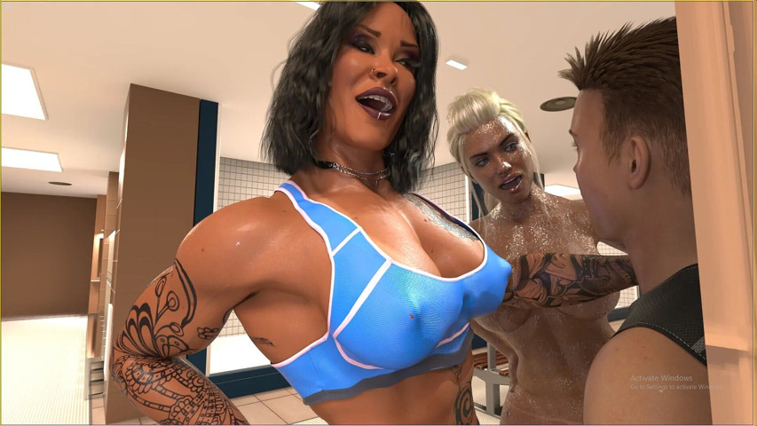 Le allenatrici transessuali Barbara e Bianca si divertono in un ménage a trois con il diciottenne Max nella doccia della palestra (Future MoneyMan). Shemale Coaches Barbara and Bianca Having Threesome Fun with 18 Plus Boy Max in Gym Shower (Future MoneyMan)