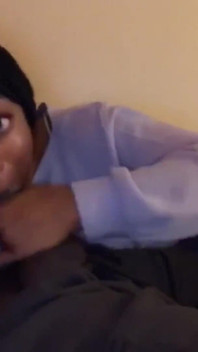 The Happiest Time Is When I Have His Big Black Dick in My Mouth Like and Subscribe Throat Goat