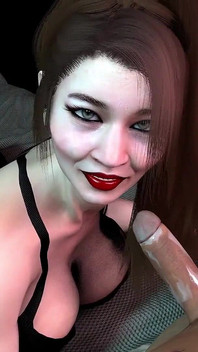 Heiße asiatische milf lutscht schwanz | 3D-porno