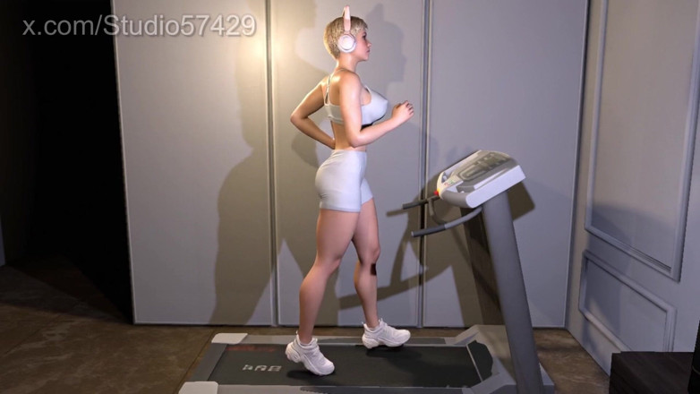Studio 57429: Workout Giantess' Tiny Foot Slave, Sock Smelling Trample