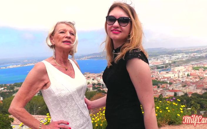 Milf land: Eva, en 70-årig GILF, har sex med Lyna, 27 år gammal