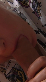 Blonde Roommate Sucks Cock and Catches All the Cum