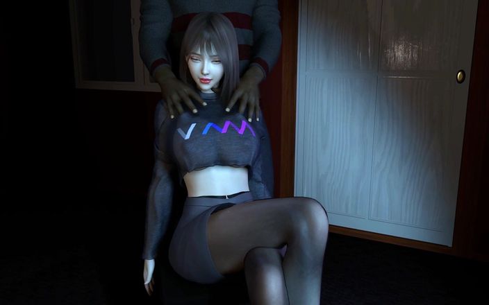 X Hentai: Красотка-секретарша соблазняет своего босса с большим черным членом - 3D анимация 272