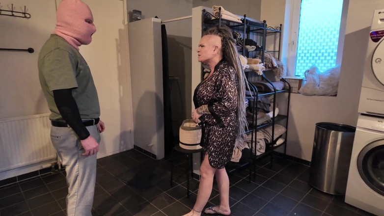 Domina Dark: Stepmom Takes Stepson in the Bathroom