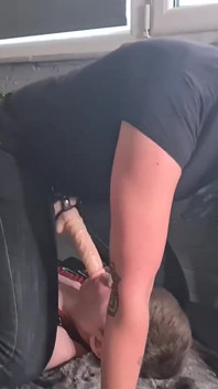 Fucked When Caught Wearing Girlfriends Latex Dress