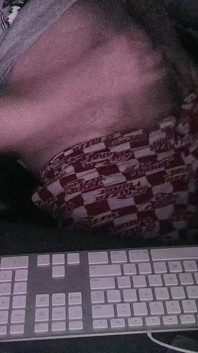 Night Time Masturbation Tease at My Computer with the Webcam on and the Night Time Ready for Action