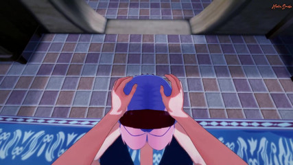 Hentai Smash: Sakura follada en primer plano a lo perrito contra la...