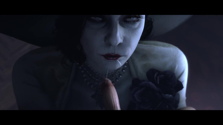 Velvixian 3D: Lady Dimitrescu blowjob tanpa tangan