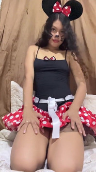 Little Minnie Mouse Got Very Horny This Halloween Night.