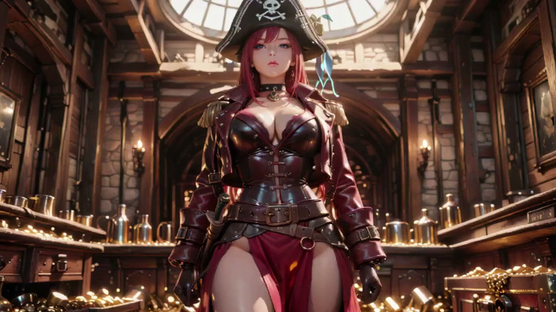 Seraphina Vale: La regina dei pirati rossa! Dea pigra nella stiva d'oro....