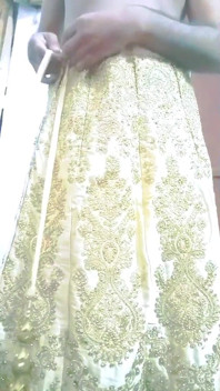 Indian Gay Crossdresser Gaurisissy Feeling Horny w Golden Lehanga