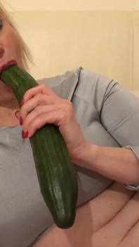 Cucumber playtime alone