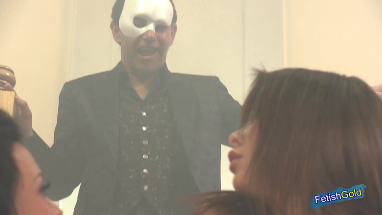 Gangbang Gone Wild: Masked guy have intense fuck with three busty babes on...