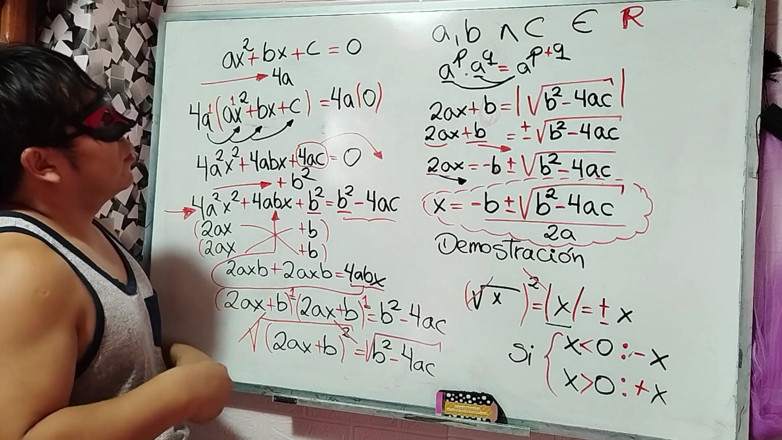 Rosaroja: 29 Algebra: demonstrație sexuală a ecuației de gradul al doilea