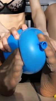 Crushing Balloons in Pantyhose