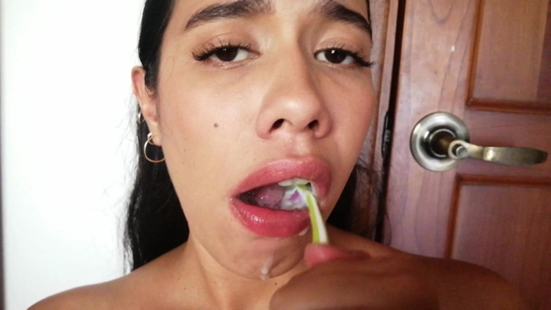 Catalina Days: Nastiest Cum Tooth Brushing Ever!