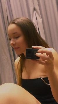 Teen Beauty Masturbating in the Fitting Room