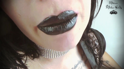 Goddess Misha Goldy: Zwarte lippen plagen Joi