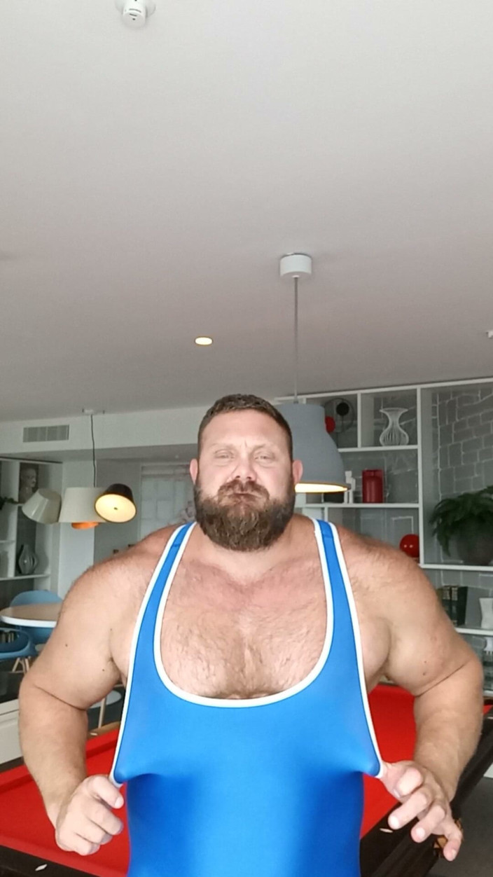 JackStacked: Jack Stacked - Dominant Muscle Daddy Wrestling Singlet Strip and Dirty...