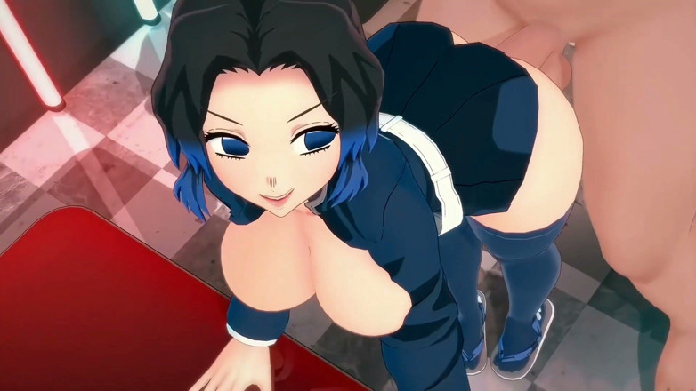 Smixix: Kimetsu No Yaiba Shinobu Hentai Doggystyle Sex Crempie Mmd 3D Blue...