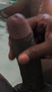 Stroking My Big Black Cock in the Bath Dirtytalk.
