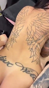 Closed up of the Brazilian Woman with Two Languages and Different Chest