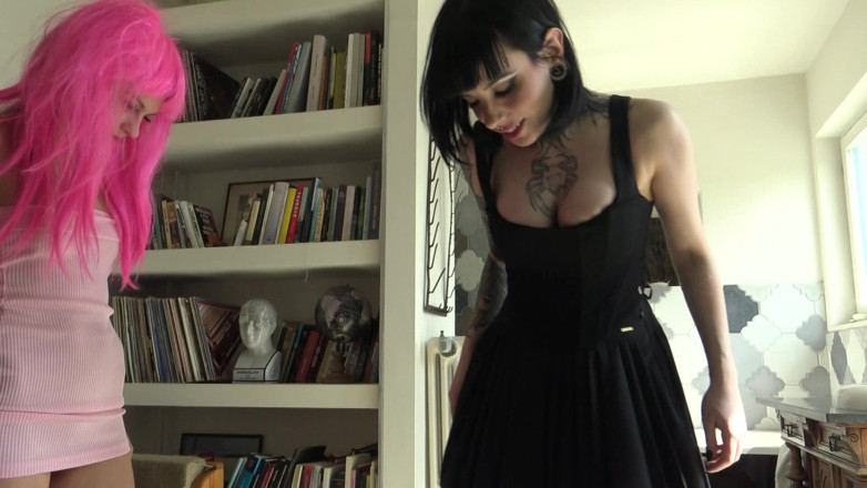 Solo Austria: Snotty, Gothic Anime Fetish Girls Crush Their Neighbor's Apartment Out...