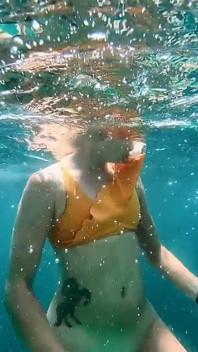 Snorkel Slut in Paradise - Underwater Flash & Naughty Tease