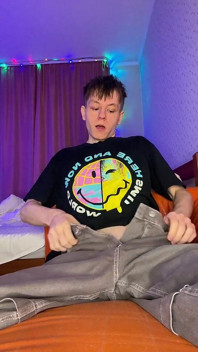Just a Horny Twink Who Loves to Show off His Big Cock
