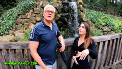 Immoral Family: Sara Diamante Peeing in the Rain Turns Into Anal Taboo...