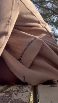 Outdoor Public Masturbation on a Park Bench