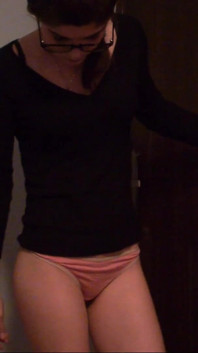 Skinny Teen Full Bladder Desperation Standing and Trying to Pee on the Floor