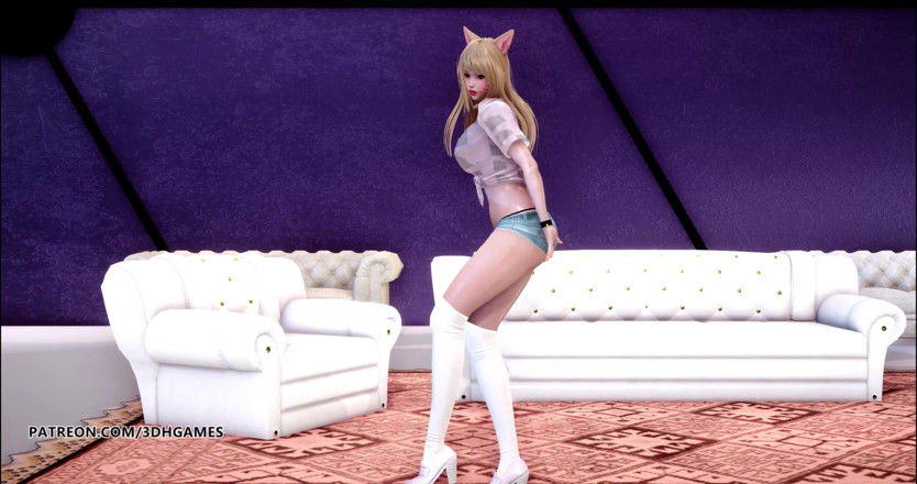 3D-Hentai Games: HyoMin - belo corpo ahri sexy striptease