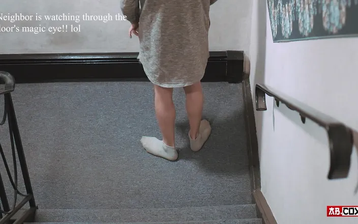 TattedBootyAb: Risky Fucking Outside Hotel Stairs - Got Caught Omg!!!! Femboy Stockings