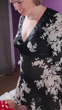 My Girlfriend Adeline Plays with A Big Dildo in My Ass