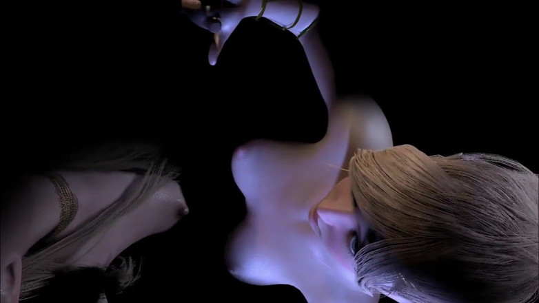 Wraith ward: Two sexy Elves put on an Erotic Lesbian Show