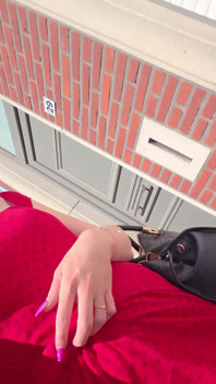 Sissy Walking Outside Showing Her Chastity Cage