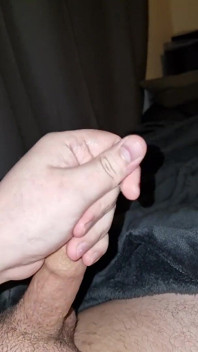 Jerking My Precum Soaked Uncut Dick