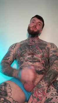 Tattooed Dom Worship Cumshot POV