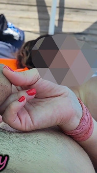 French Teacher Risky Public Beach Dick Flash She Makes Me Cum Front of Voyeurs Misscreamy