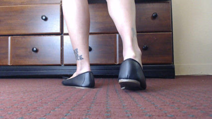 Abby Anna: Dirty feet ballet flats shoe play