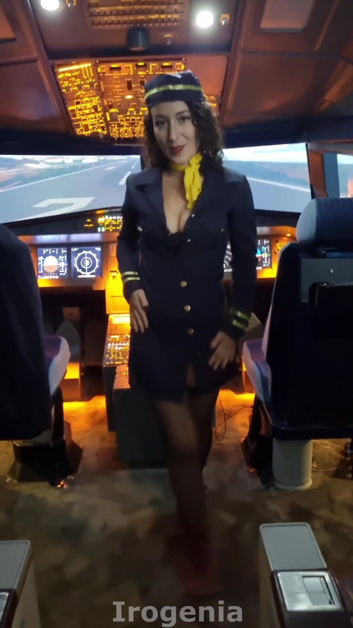 Irogenia: The Flight Attendant Boards in 7th Heaven on the Plane