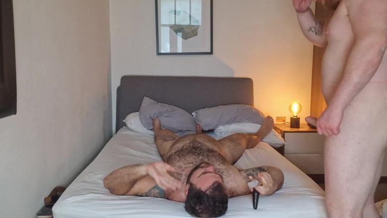 ScruffyStocky: Ginger Beefy Bear First Time Bottom Plug Prep, Deepthroat, Raw...