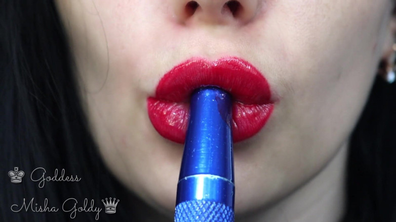 Goddess Misha Goldy: Cum to my big red seduction and big hookah smoke