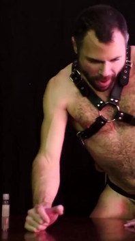 BEARFILMS - Huge tattooed bear barebacks adorable bearded cub