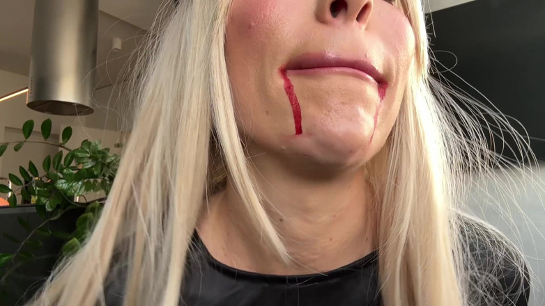 Wiss Kris: Stepsister Flashes Pussy at Halloween Party