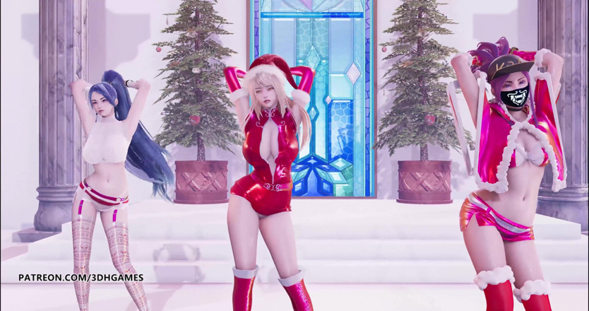3D-Hentai Games: [MMD] Vše, co chci na Vánoce, je Ahri Akali Kaisa...